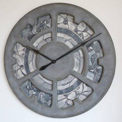Zegar z drewna, ręcznie malowane unikalne dzieło sztuki