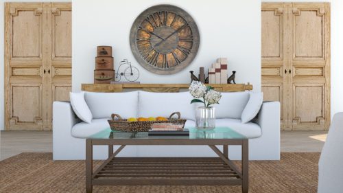 Beautiful Extra Large Decorative Wall Clock. Ideal for Rustic and Country Home Decor.