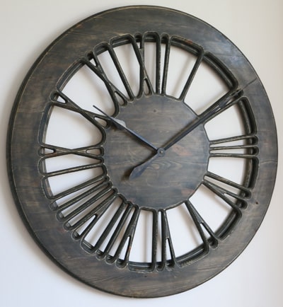 Very Large Rustic Skeleton Designer Wall Clock