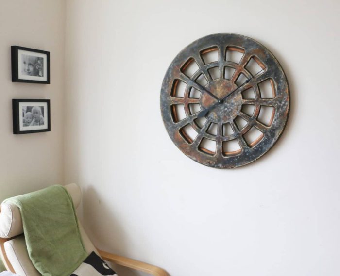 unique decorative clock on the wall