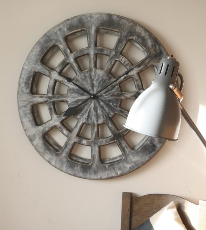 grey decorative clock for kitchen
