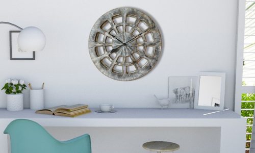 grey decorative clock for kitchen