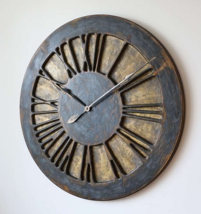 Duży zegar ozdobny na ścianę handmade