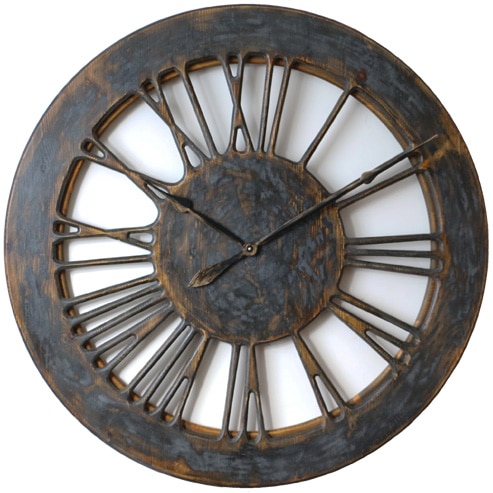Luksusowy zegar ścienny szkieletowy