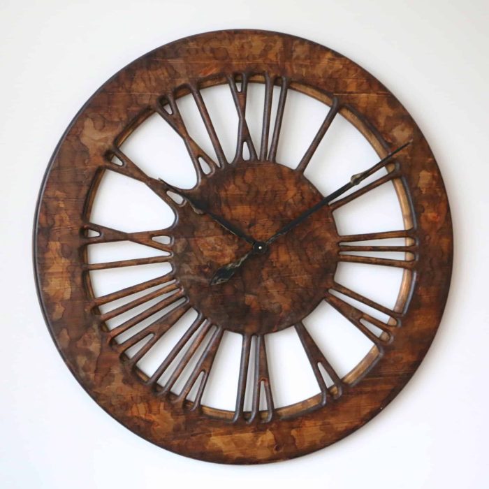 Wooden Vintage Wall Clock Left