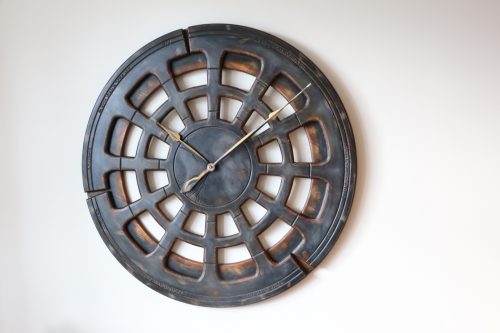 Large Grey Wall Clock To Decorate