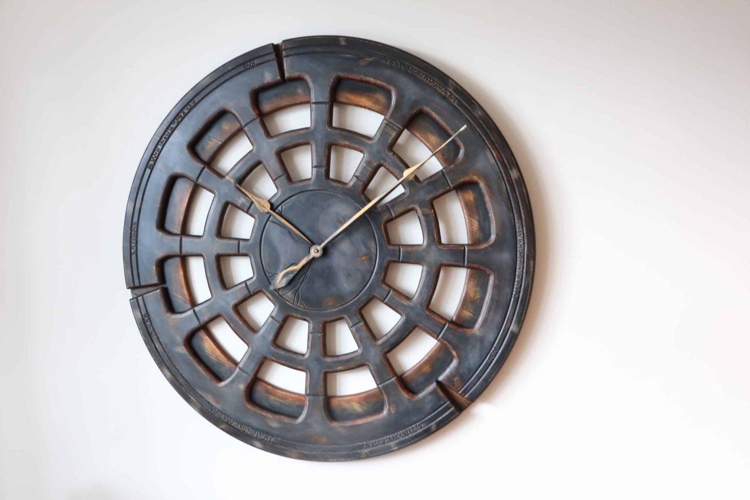 Large Grey Wall Clock Peak Art