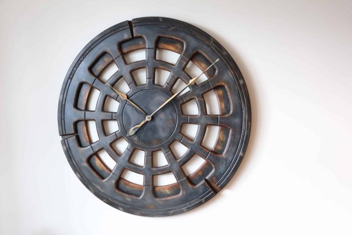 Large Grey Wall Clock To Decorate