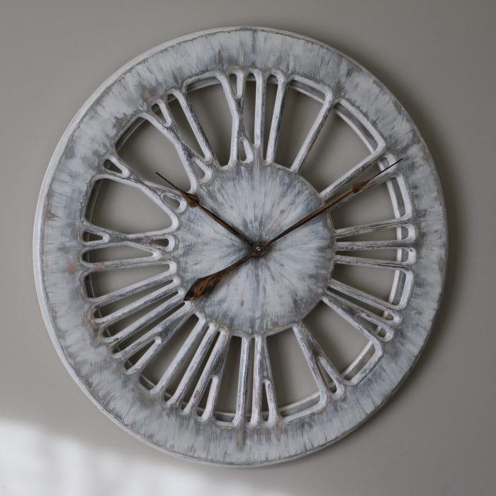 White Wall Clock From Wood