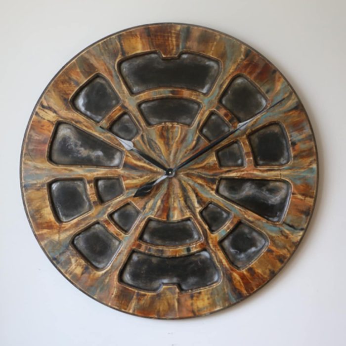 Industrial Clock for Wall - Cherokee Front